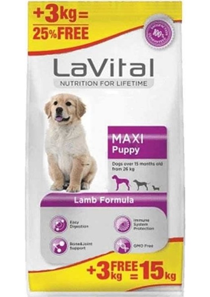 Lavital Maxi Puppy Kuzulu Yavru Köpek Maması 12+3 Kg