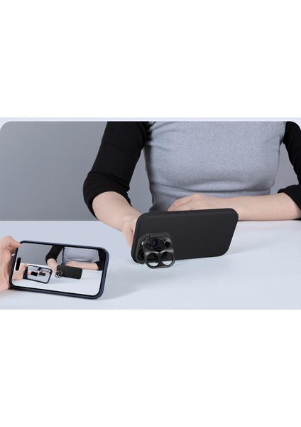 iPhone 15 Pro Stand Özellikli Lens Koruyuculu Lansman Kılıf fırsatları