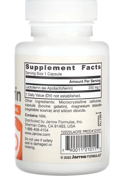 Lactoferrin 250 Mg Freeze Dried 60 Capsules fiyatları