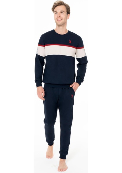 Erkek 2 Iplik Kışlık Uzunkol Dar Paça Ev Giyim Pijama Takım