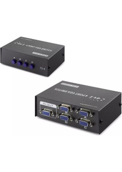 HDX1329 4 Port VGA Switch 54MHZ 4giriş 1çıkış