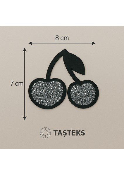 Taşlı Ütülenebilen Veya Sticker Olarak Kullanılabilen Kiraz Modeli