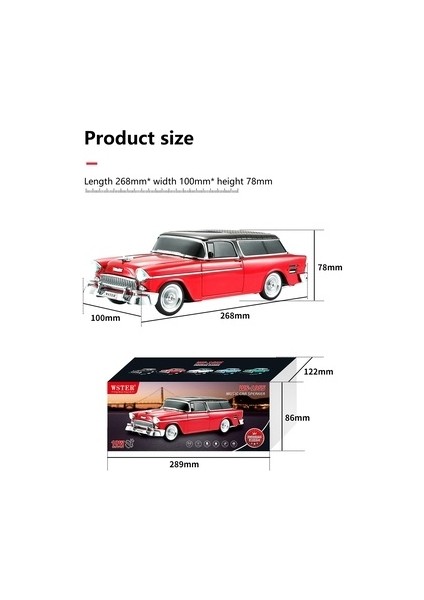 1955 Model Klasik Araba Bluetooth Hoparlör Speaker 10 Watt Fm Radyo Sd Kart USB