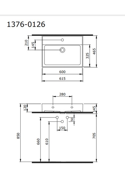 Bocchi Milano Tezgah Üstü Lavabo 60 cm Parlak Beyaz 1376-001-0126 fiyatları