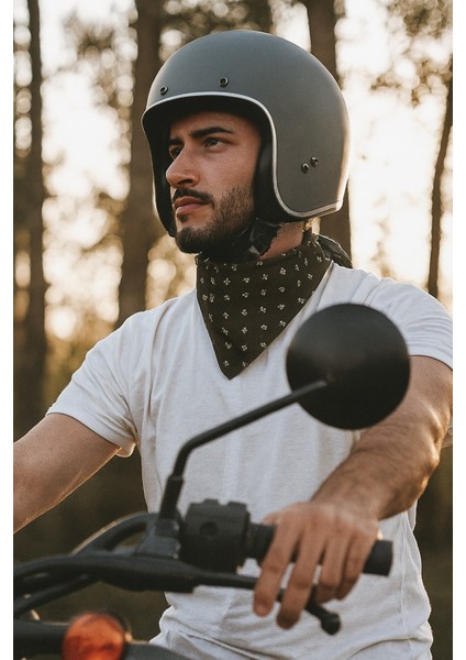 100% Pamuklu Çapa Desenli Bandana Kare Pamuklu Kumaş