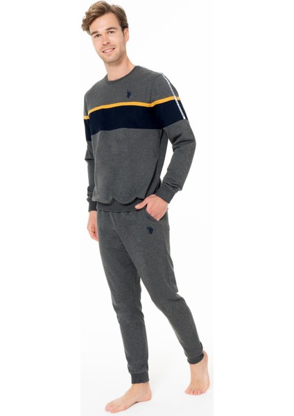 Erkek 2 Iplik Kışlık Uzunkol Dar Paça Ev Giyim Pijama Takım