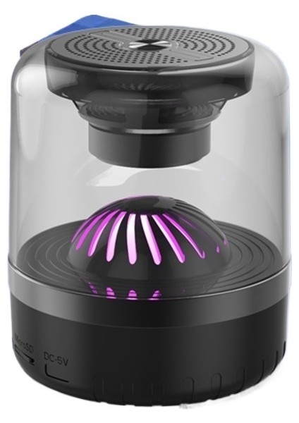 Renkli Nefes Alan Işık Bluetooth Hoparlör Çevre Cam Ses Boşluğu Bluetooth Küçük Hoparlör Tf Kart Fonksiyonu (Yurt Dışından)