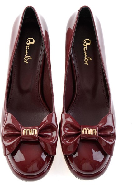 Bordo Kadın Klasik Topuklu Ayakkabı K01231455498 fırsatları