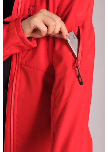 Kırmızı Kışlık Softshell Mont - Iş Montu ve Elbisesi 3 Cepli ve Iç Cepli Içi Polarlı indirimleri