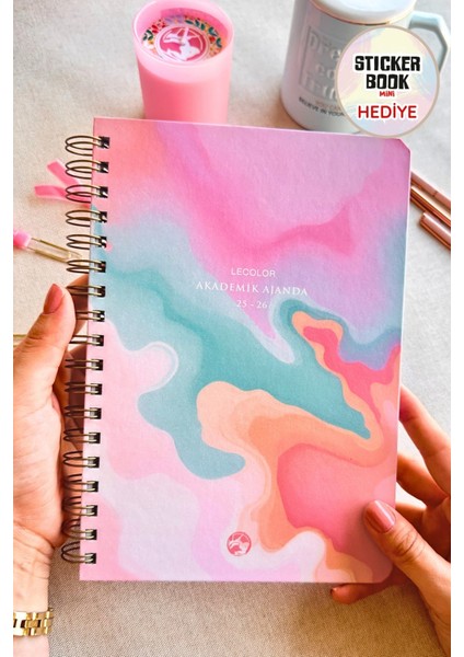 Akademik Ajanda 17X24 Spiralli 25/26 Marble