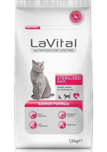 Somonlu Kısırlaştırılmış Kedi Maması 1,5 Kg modelleri