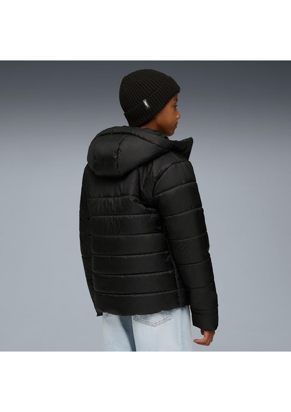 Essential Hooded Padded Çocuk Siyah Mont fırsatları