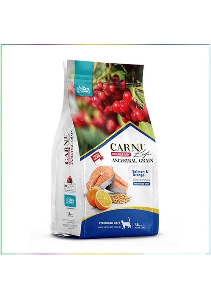 Life Cranberry Ancestral Grain Yetişkin Kedi Somon & Portakal Kısırlaştırılmış 1,5 Kg fiyatları