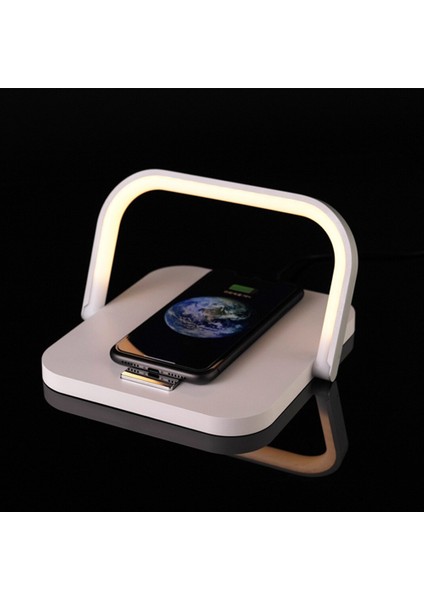 Kablosuz Şarj Cihazı Masa Lambası Cep Telefonu Braketi LED Gece Lambası Yatak Odası Başucu Oturma Odası Için Taşınabilir (Yurt Dışından) modelleri