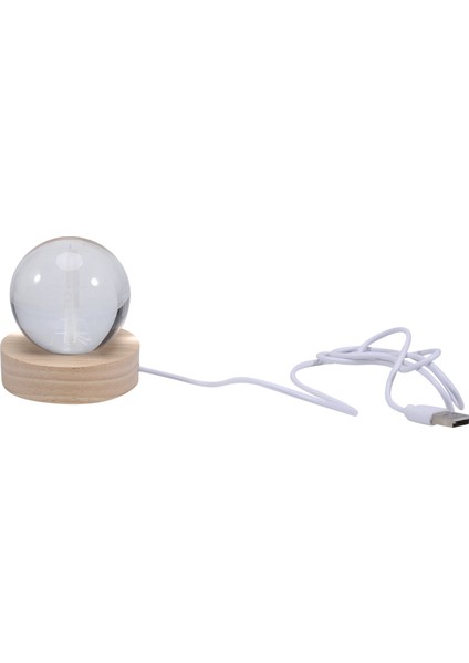 Parlayan Kristal Top Gece Işıkları USB Güç Sıcak Başucu Işık Noel Çocuk Hediyeler Gece Lambası (Yurt Dışından)