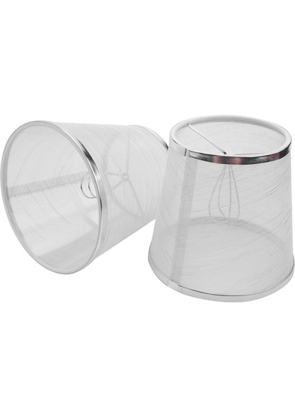 2 Paket Klipsli Tül Avize Abajur Küçük Dik Duvar Mum Işığı Abajur (Gümüş) (Yurt Dışından) fırsatları