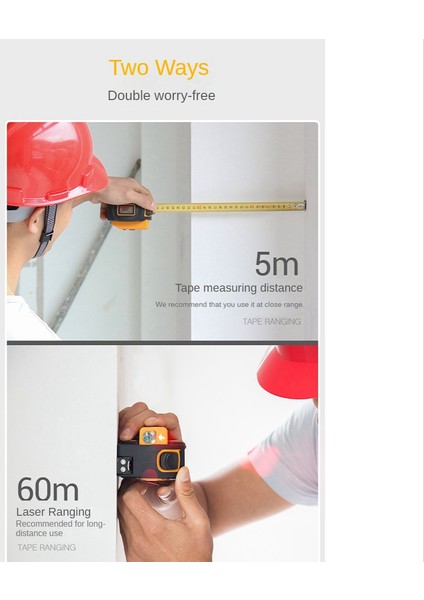 Uzaklık Ölçer 60 Metre Uzaklık Bandı Yüksek Hassasiyetli Cetvel (Yurt Dışından) modelleri
