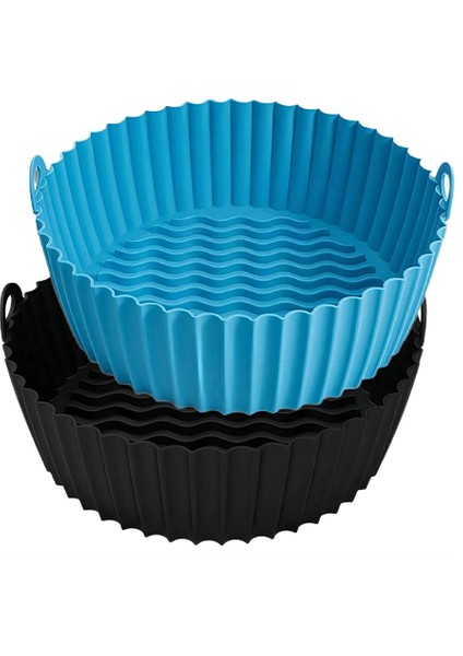 Hava Fritözü Silikon Tencere, 8,5 Inç Silikon Hava Fritöz Sepeti, 6,5 Qt Veya Daha Büyük Için Yedek Parşömen Astar Kağıdı (Yurt Dışından)