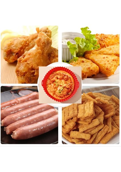 Hava Fritözü Silikon Tencere, 8,5 Inç Silikon Hava Fritöz Sepeti, 6,5 Qt Veya Daha Büyük Için Yedek Parşömen Astar Kağıdı (Yurt Dışından) indirimleri
