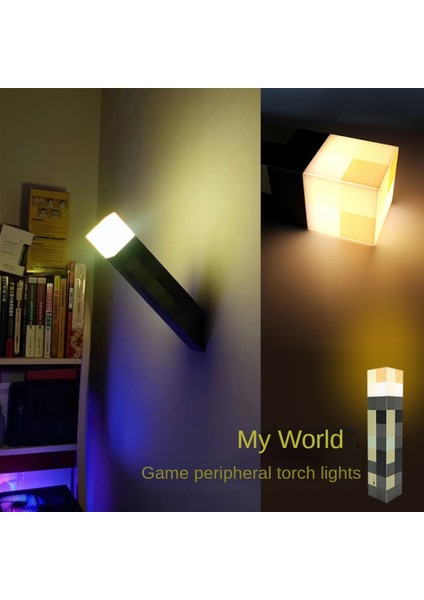 Duvar Gece Lambası Torch Yapı Taşı Lamba Torch Şarj Edilebilir Gece Lambası Çocuk Oyuncakları Atmosfer Dekorasyon Gece Lambası (Yurt Dışından) modelleri