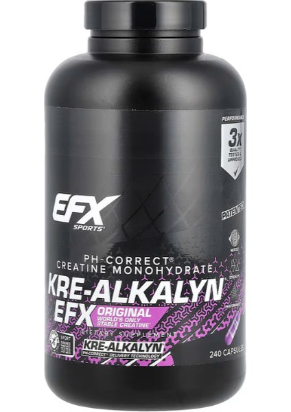 Kre-Alkalyn Ph-Correct Creatine U s patent 240 Kapsul (120 Servis)