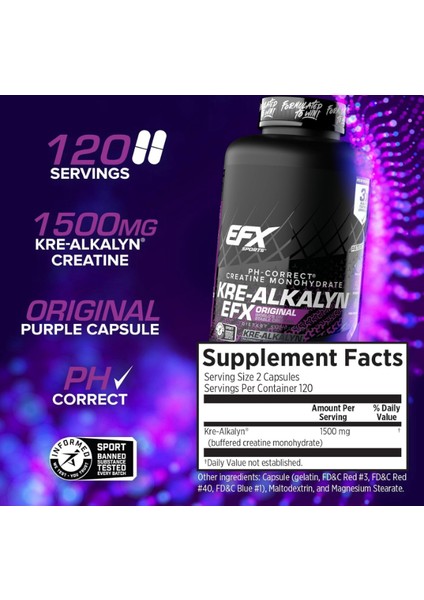 Kre-Alkalyn Ph-Correct Creatine U s patent 240 Kapsul (120 Servis) fırsatları