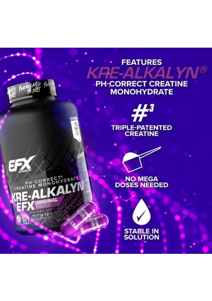 Kre-Alkalyn Ph-Correct Creatine U s patent 240 Kapsul (120 Servis)