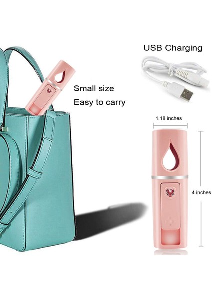 Taşınabilir Nano Yüz Mister Mini Yüz Buhar Makinesi Ayna Pembe ile Atomizasyon Kirpik Uzantıları (Yurt Dışından) modelleri