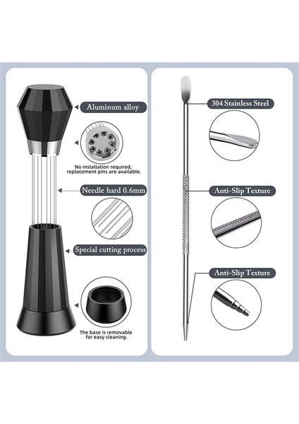 Wdt Aracı Espresso Dağıtım Aracı, Alüminyum Alaşımlı Saplı ve Kahve Sanatı Oyma Kalemi, Espresso Kahve Karıştırıcı (Yurt Dışından) fırsatları