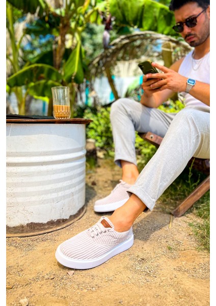 Velluto Premium Kadife Tarz Erkek Günlük Ayakkabı Gri