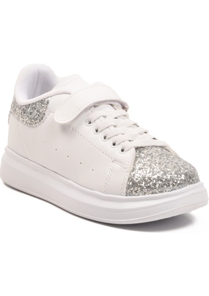 Beyaz Simli Cırtlı Kız Çocuk Spor Ayakkabı modelleri