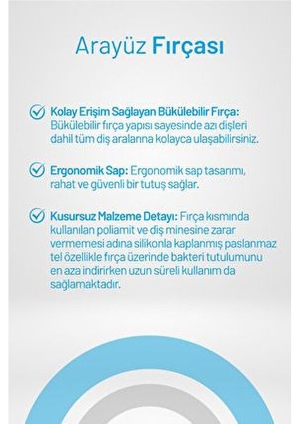 Arayüz Fırça Seti 4 Adet Diş Arası Temizliği İçin Kürdanlı Özel Tasarım fırsatları