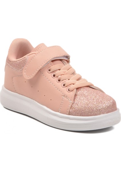 Pudra Simli Cırtlı Kız Çocuk Spor Ayakkabı modelleri