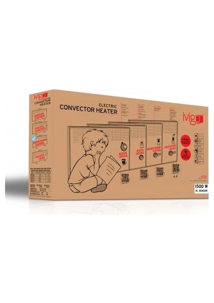 Ivigo Isıtıcı, Ivigo Isıtıcı, EPK4570H15 B Ayaklı Ivigo 1500 Watt Hareket Sensörlü Konvektör Isıtıcı indirimleri
