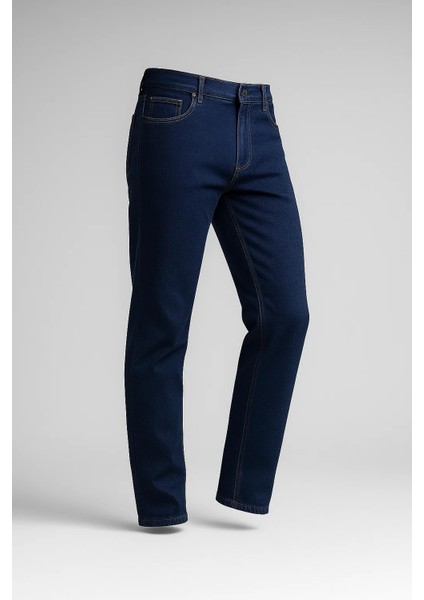 Erkek Yüksek Bel Bol Paça Lacivert Kot Pantolon indirimleri