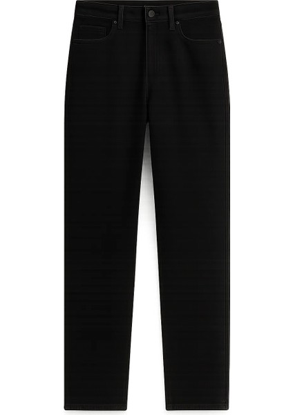 Erkek Yüksek Bel Bol Paça Siyah Kot Pantolon fiyatları