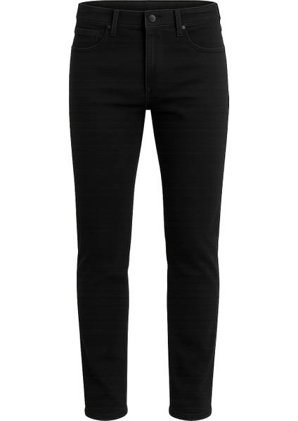 Erkek Yüksek Bel Bol Paça Siyah Kot Pantolon indirimleri