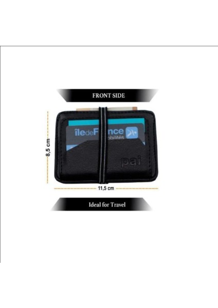 Minimalist Siyah Kredi Kartlık – Şık, Dayanıklı ve Ince Tasarım Cüzdan-Lastikli indirimleri