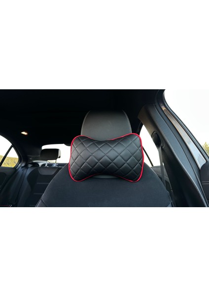 Kapitoneli Deri Ortopedik Oto Boyun Yastığı (2 adet) modelleri