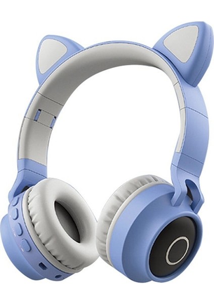 Sıcak Satış Kedi Kulaklı Internet Ünlü Işıklı Bluetooth Kulaklık Başa Takılan Cep Telefonu Kablosuz Katlanabilir Kart Kulaklık (Yurt Dışından)