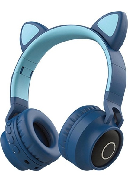 Sıcak Satış Kedi Kulaklı Internet Ünlü Işıklı Bluetooth Kulaklık Başa Takılan Cep Telefonu Kablosuz Katlanabilir Kart Kulaklık (Yurt Dışından)
