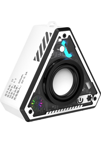 Şeffaf Rgb Aydınlatmalı Mecha Cannon Bluetooth Hoparlör Açık Hava Masaüstü Kablosuz Taşınabilir Bluetooth Hoparlör (Yurt Dışından)