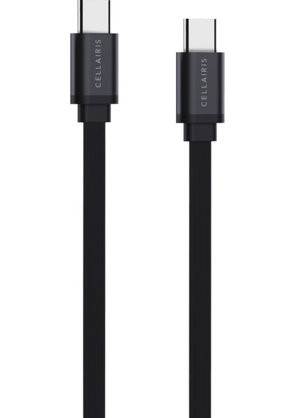 Flat Serisi Pd Kablo Type-C - Type-C 2 Metre - Siyah