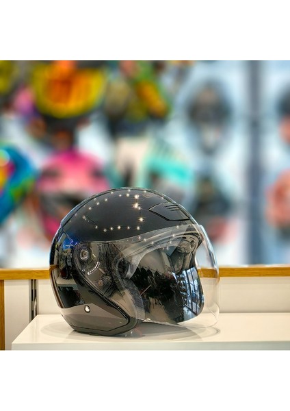 B-210 Çenesiz Vizörlü Yazlık Kask Siyah modelleri