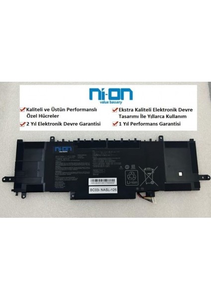 Asus Zenbook 14 UX434FL-A5801T Notebook Batarya - Pil ( Marka) fiyatları