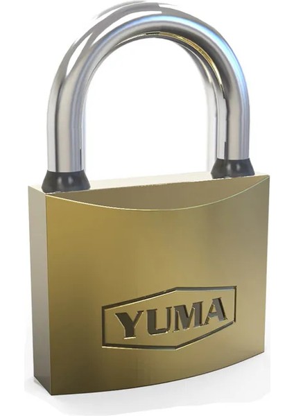Yuma Sarı Kaplama Döküm Kısa Asma Kilit 38MM