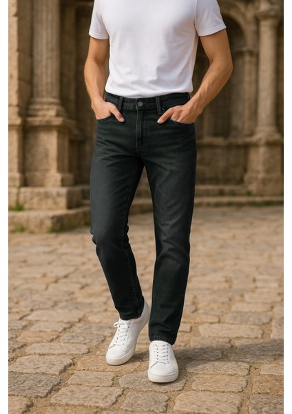 Xcedy Premium Erkek Klasik 5 Cep Yüksek Bel Regularfit Esnek Boru Paça Pantolon