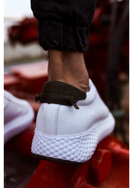 Bağcıklı Erkek Günlük Ayakkabı Beyaz Haki fiyatları