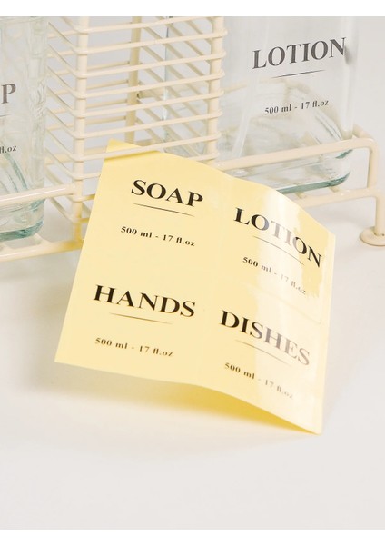 Gustea Standlı ve Ikili Sıvı Sabunluk - Bej