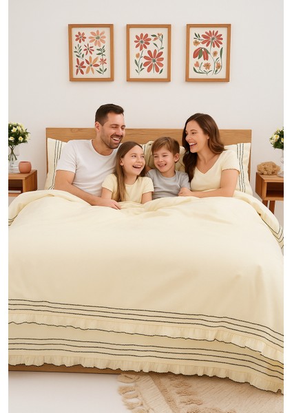 Montpellıer Özel Tasarım Nevresim Takımı Çift Kişilik Ekru fiyatları